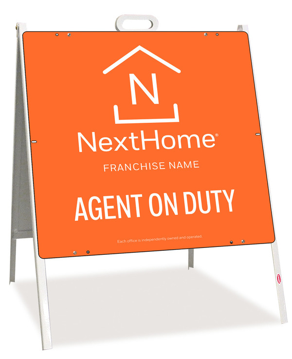 Agent on Duty A-Frame and Sign Panel Unit, 24h x 24w, PVC